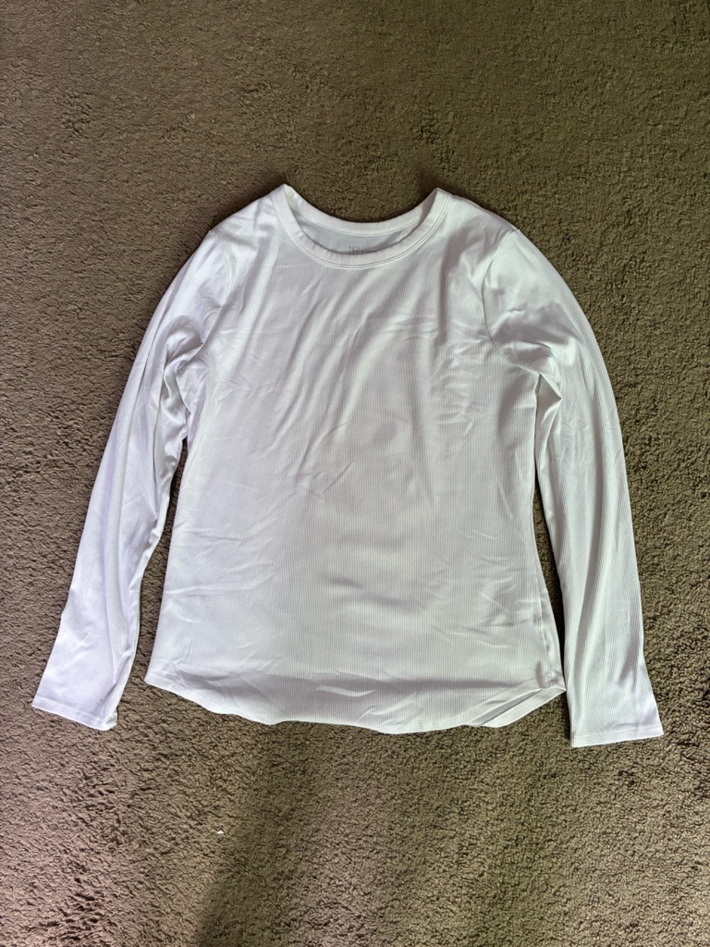 No Boundaries White Ribbed Crewneck Top